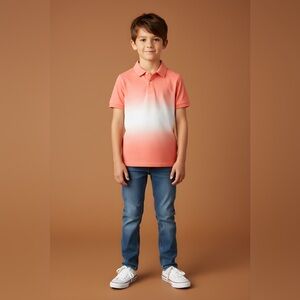 Carter’s Boys Orange & White Ombre T-Shirt – Sizes 7–10